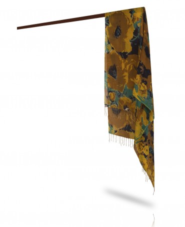 Палантин Женский S23-FLEUR.DU.CIEL/JAUNE